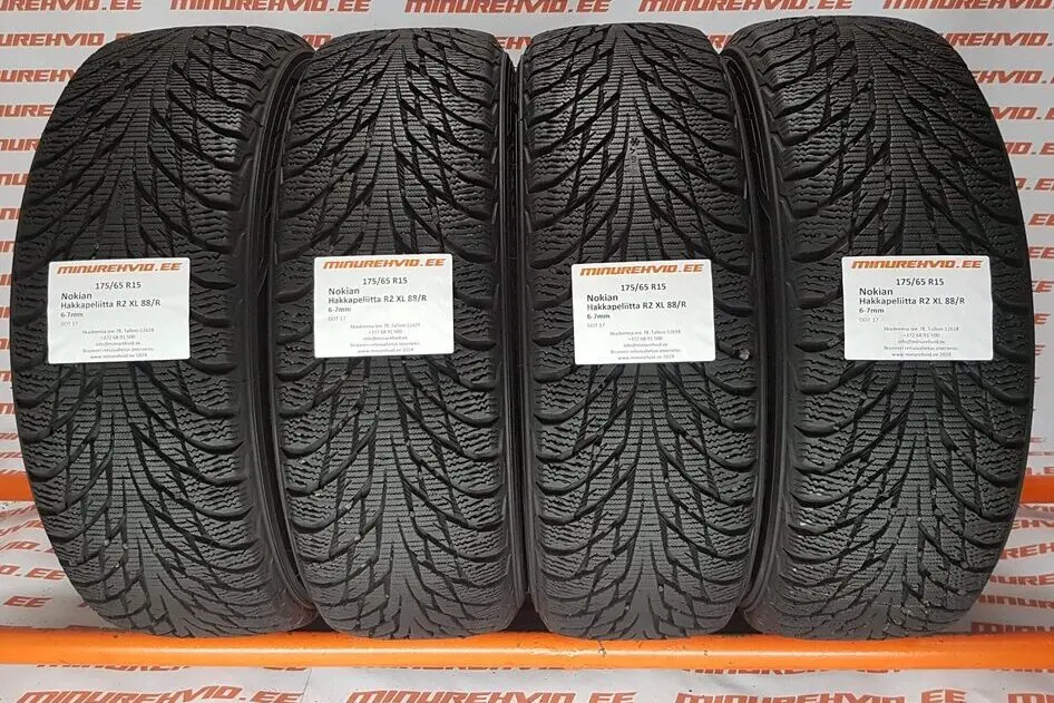 Kasutatud lamellrehv 175/65R15 Nokian Hakkapeliitta R2 XL 88/R