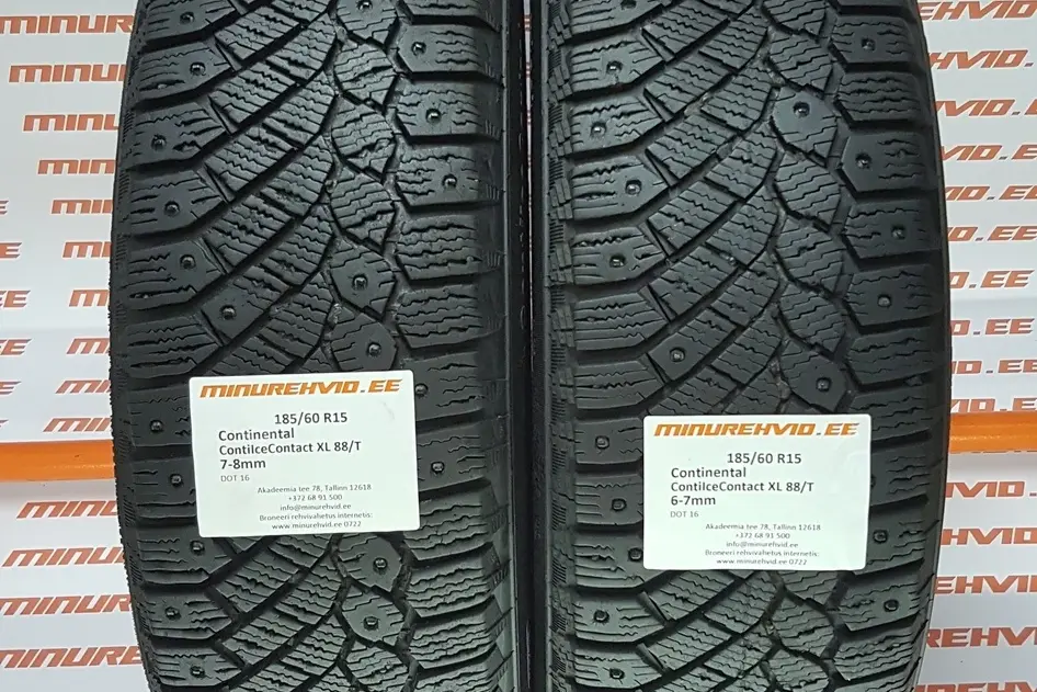Подержанный шипованная шина 185/60R15 Continental ContiIceContact XL 88/T