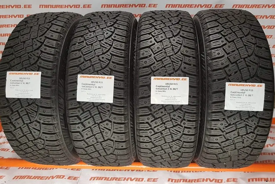 Подержанный шипованная шина 185/60R15 Continental IceContact 2 XL 88/T