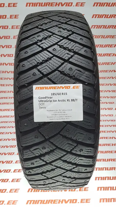 Подержанный шипованная шина 185/60R15 GoodYear UltraGrip Ice Arctic XL 88/T