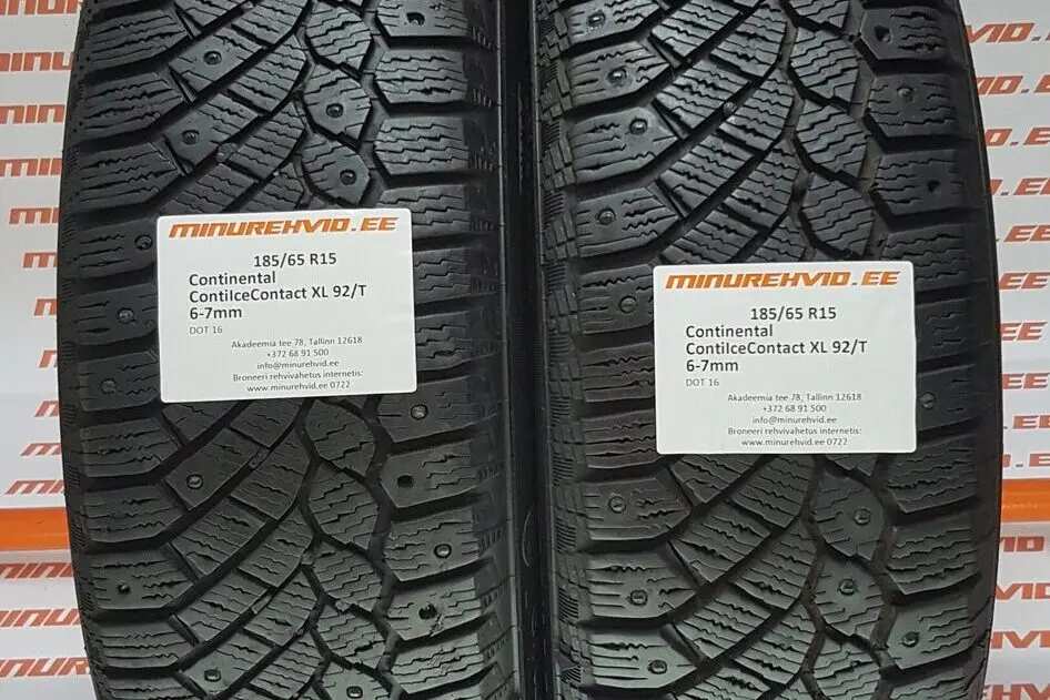 Подержанный шипованная шина 185/65R15 Continental ContiIceContact XL 92/T