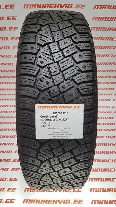 Used studded tire 185/65R15 Continental IceContact 2 XL 92/T