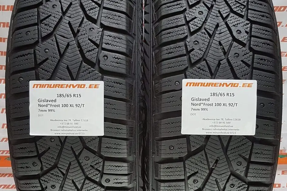 Подержанный шипованная шина 185/65R15 Gislaved Nord Frost 100 XL 92/T
