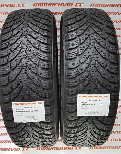 Used studded tire 185/65R15 Nokian Hakkapeliitta 9 XL 92/T