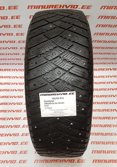 Подержанный шипованная шина 195/60R15 GoodYear UltraGrip Ice Arctic