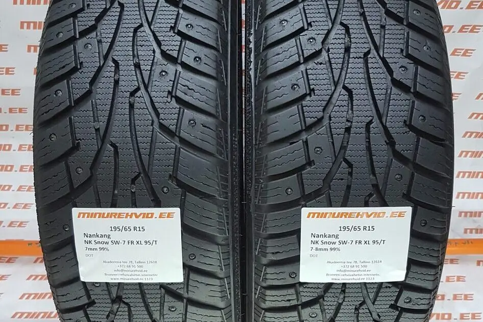Подержанный шипованная шина 195/65R15 Nankang NK Snow SW-7 FR XL 95/T