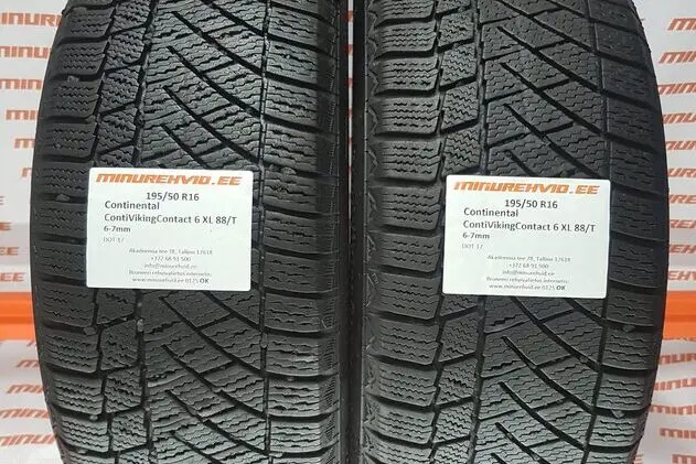 Kasutatud lamellrehv 195/50R16 Continental ContiVikingContact 6 XL 88/T
