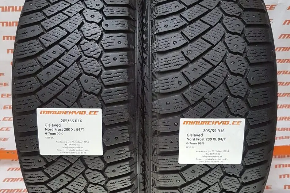 Подержанный шипованная шина 205/55R16 Gislaved Nord Frost 200 XL 94/T