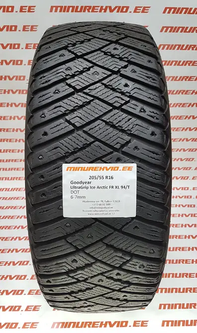 Подержанный шипованная шина 205/55R16 GoodYear UltraGrip Ice Arctic FR XL 94/T
