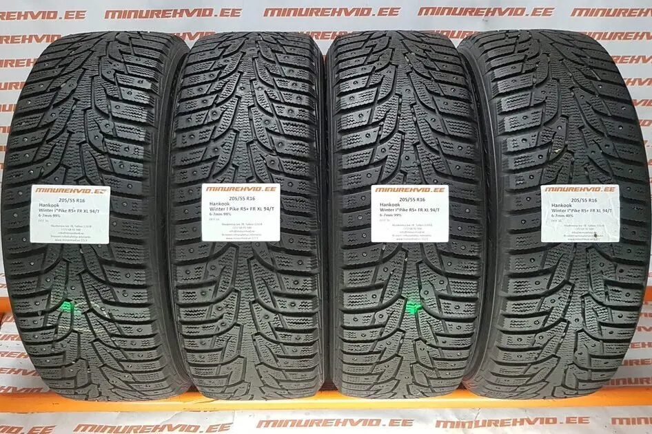 Подержанный шипованная шина 205/55R16 Hankook Winter I Pike RS+ FR XL 94/T