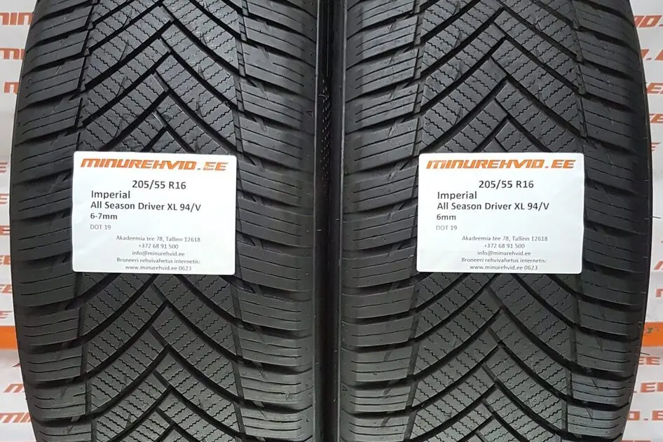 Used studless winter tire 205/55R16 Imperial All Season Driver XL 94/V
