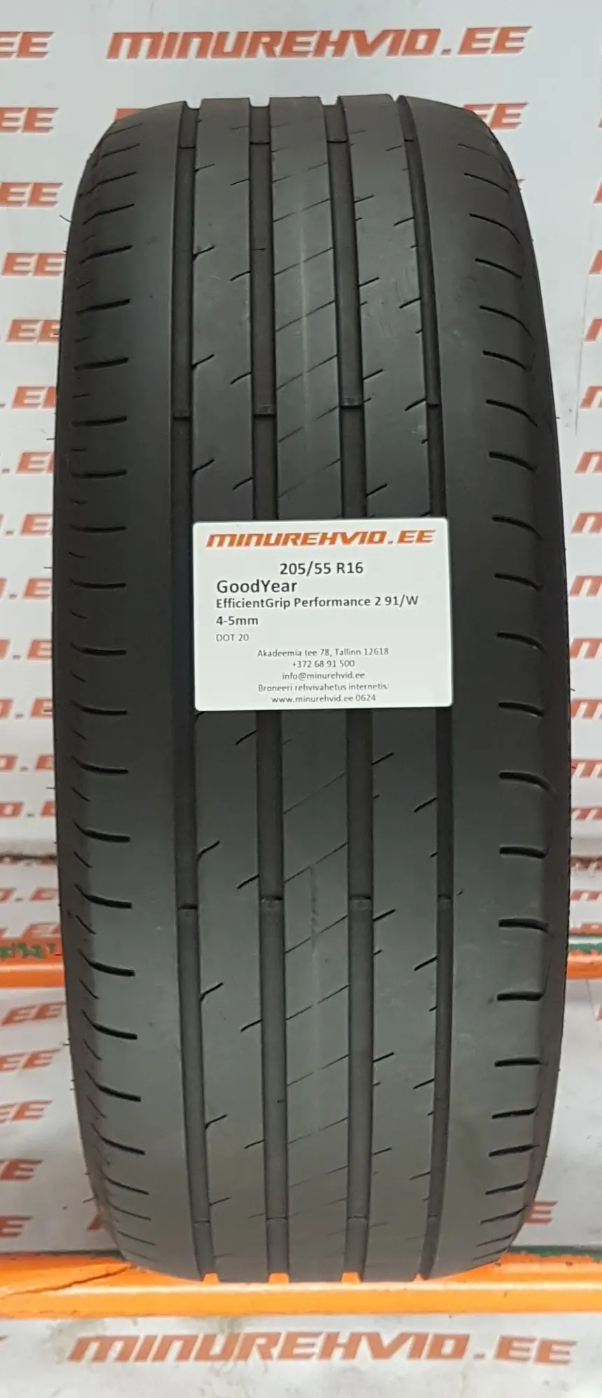 Подержанный летняя шина 205/55R16 GoodYear EfficientGrip Performance 2 91/W