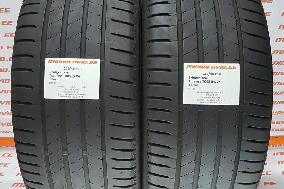 Used summer tire 245/40R19 Bridgestone Turanza T005 94/W