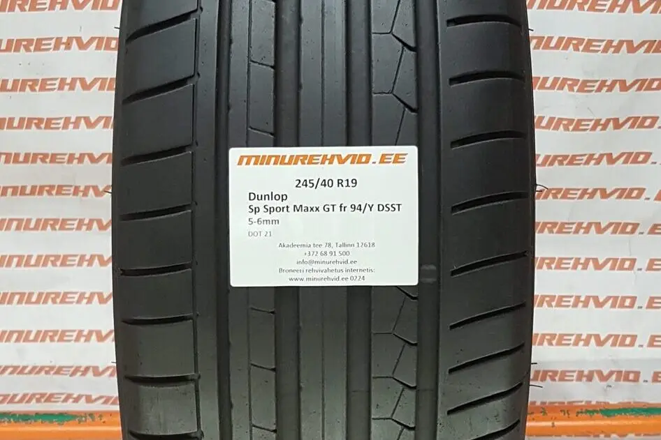 Used summer tire 245/40R19 Dunlop SP Sport Maxx GT DSST FR 94/Y